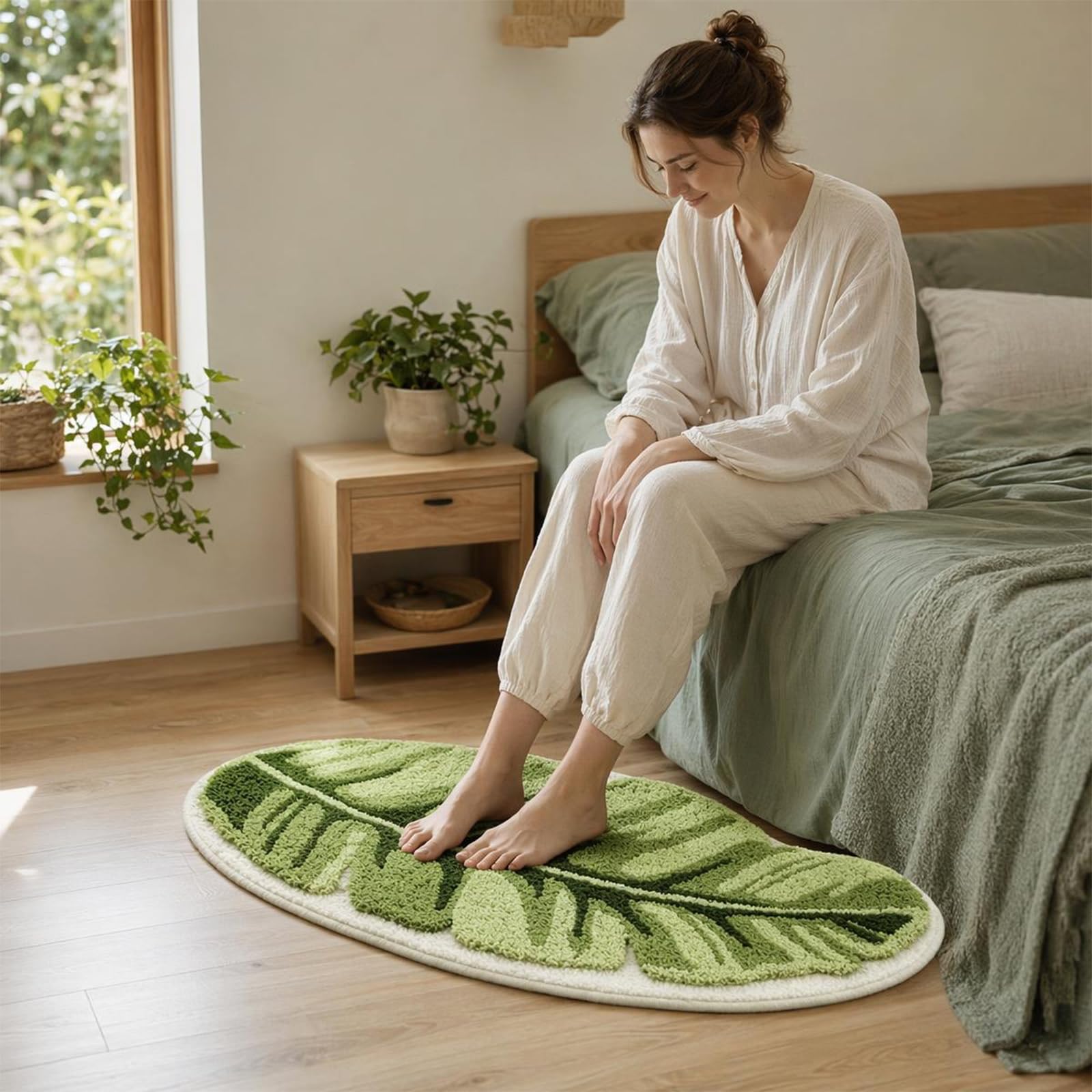 Tappeto Bagno Antiscivolo, Zerbino Ingresso Interno, Tappeto Lavabile In Lavatrice, Adatto Per Soggiorno, Camera Da Letto, Cucina, Bagno, Lavandino Del Bagno, Ecc（80×120Cm） (A)