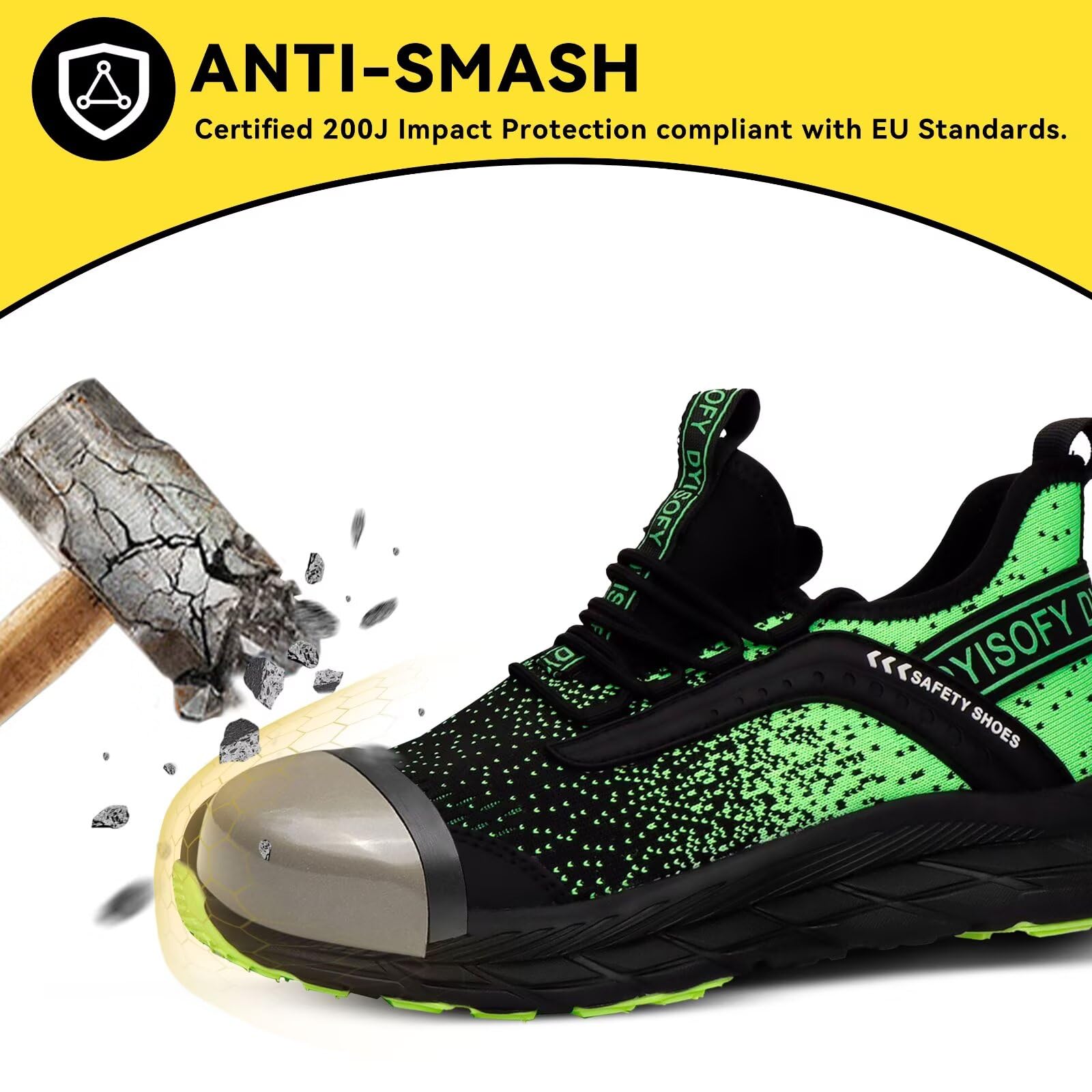 Zapatos Seguridad Hombre Mujer Ligeros Zapatillas Trabajo | Calzado de Seguridad Punta de Acero, Antideslizantes, Cómodos, Transpirables, Obra, Almacén, Taller, Industria y Uso Diario