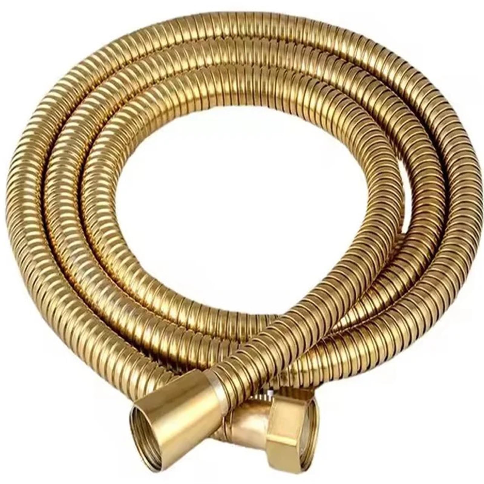 Fbanulpex Gold Universal Chrome Shower Pipe, Stainless Steel Shower Hose 1.5M/2M G1/2 Inch Multicolor(,200Cm)