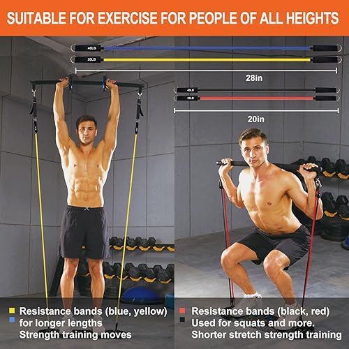 Miniatura 4 de HOTWAVE Tabla de levantamiento de pesas, barra de empuje plegable portátil 20 en 1 en gimnasio en casa, asas de flexión para piso. Equipo de