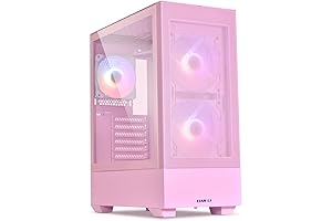 Pink High-Airflow ATX PC Case with Stunning RGB Illumination