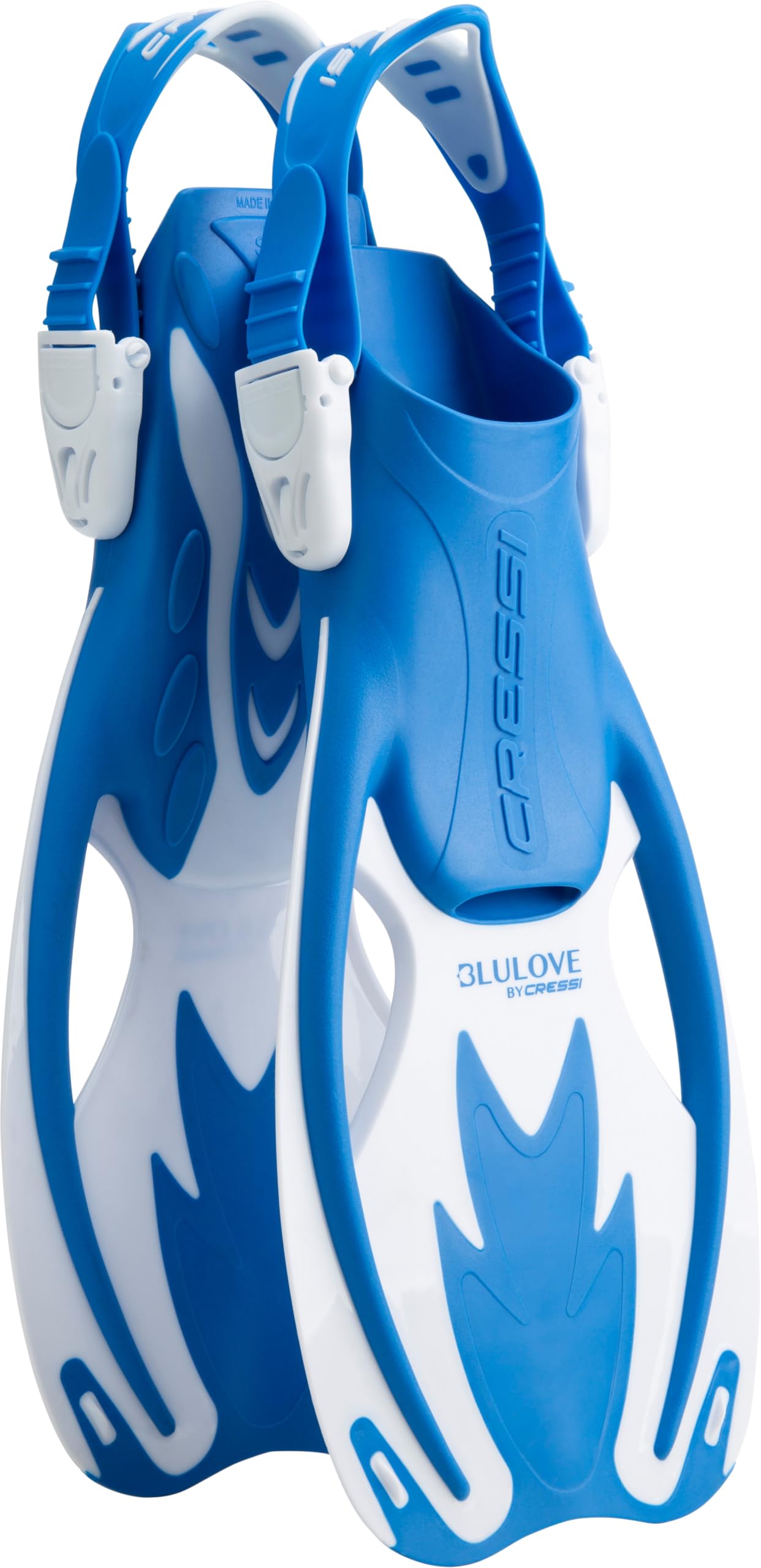 Cressi Rocks Fins, Kids Open Heel Short Fins with Adjustable Straps for Snorkeling and Swimming - Cressi: Quality Since 1946