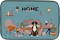 Vista 467 de Caroline's Treasures CK7824DDM - Tapete absorbente para secado de platos con diseño de bulldog inglés, rojo y blanco, para encimera de cocina, 14 x