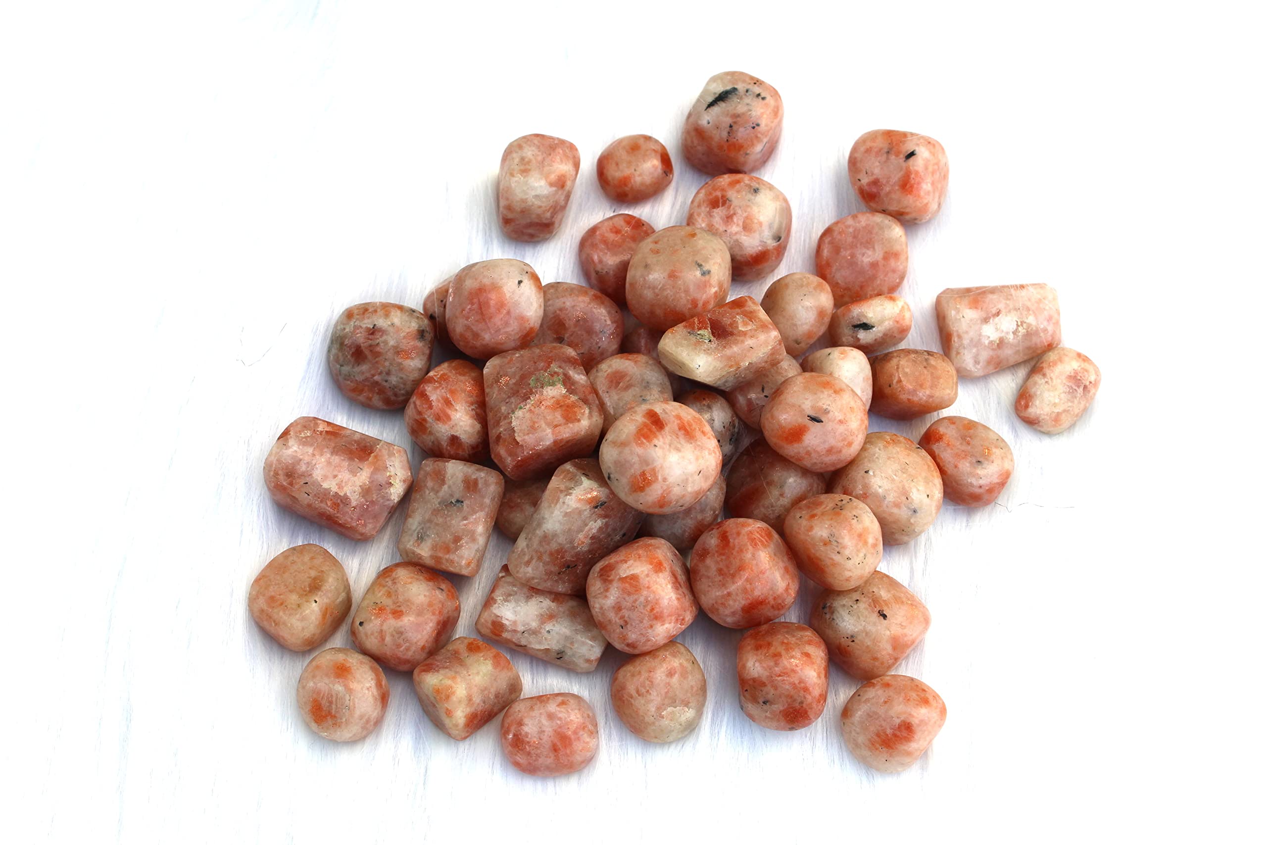 Jet New Authentic Sunstone Tumbled Stone (ONE Piece) Attractive Genuine Approx 20-30 Grams Energized Stones (Sunstone)