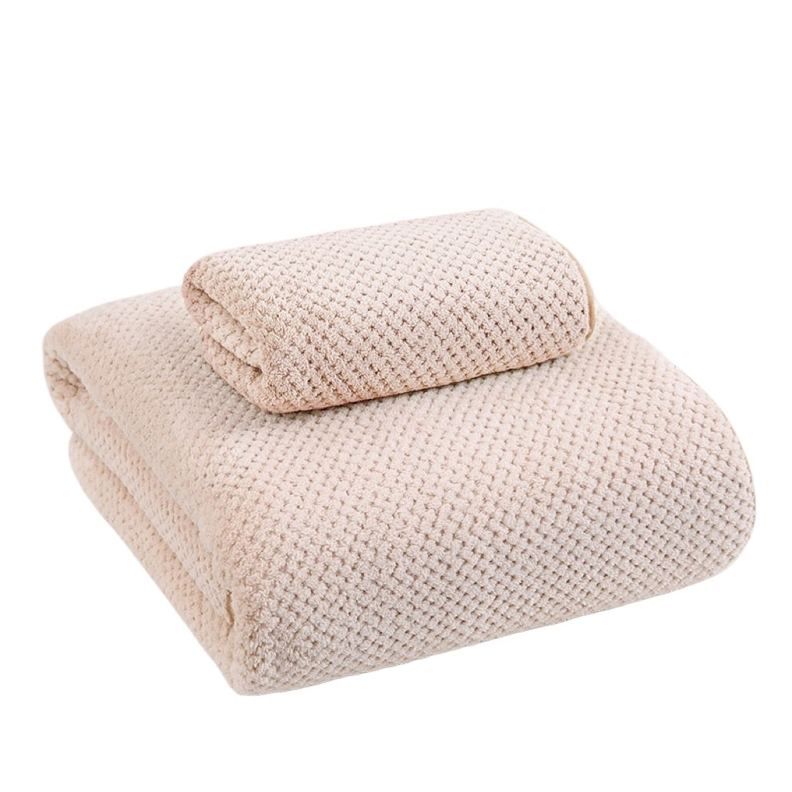 GMEqfhpOPS Boluoge large bath towel, thickened absorbent quick drying beach towel, coral fleece bath towel, household adult towel Towels Bath(BROWN,170x90cm)