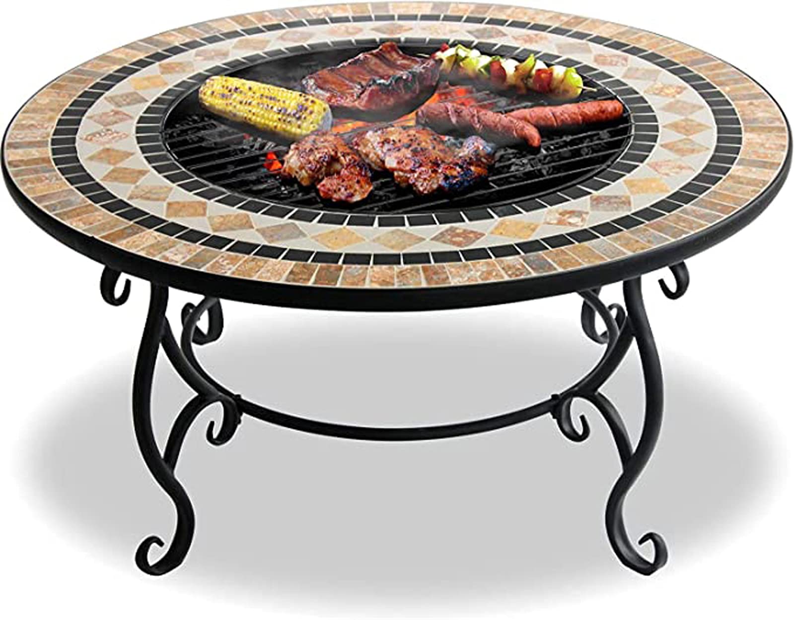 Ognisko, grzejnik ogrodowy, palenisko, stolik kawowy, grill, wiadro na lód, marmurowe wykończenie