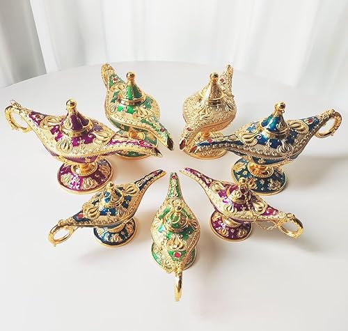 Miniatura 6 de Lámpara vintage de genio mágico de Aladdin, lámpara de disfraz de Noches árabes para fiesta temática de boda, luz de deseos de leyenda para