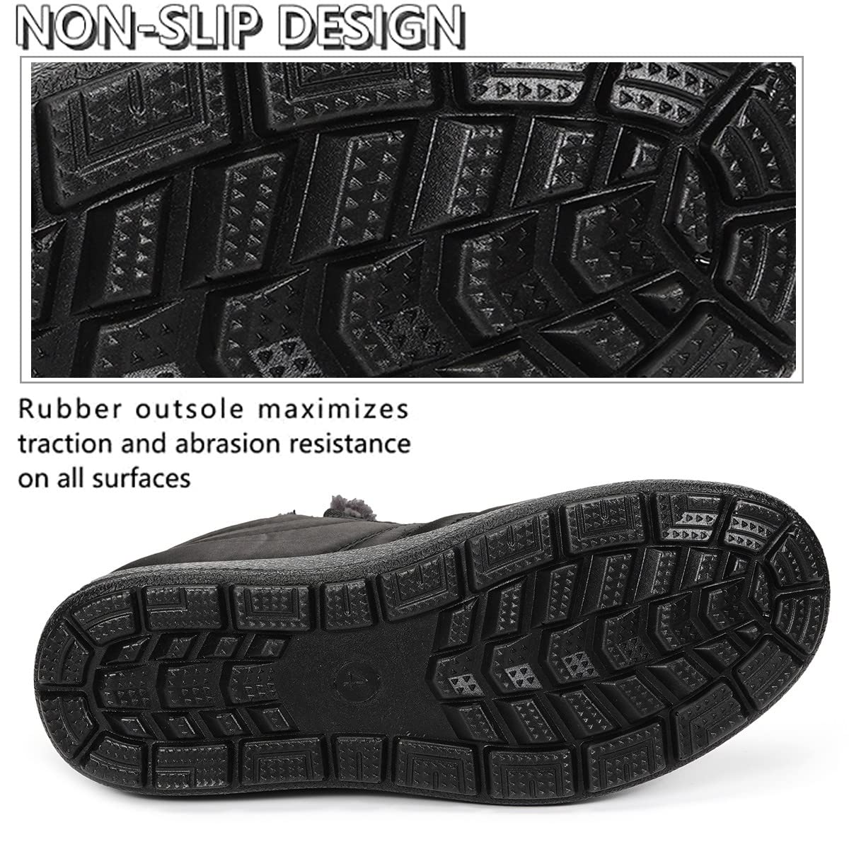 Gaatpot Stivali Donna Stivaletti Invernali Stivali da Neve Caldo Peluche Scarpe Impermeabili 36-43