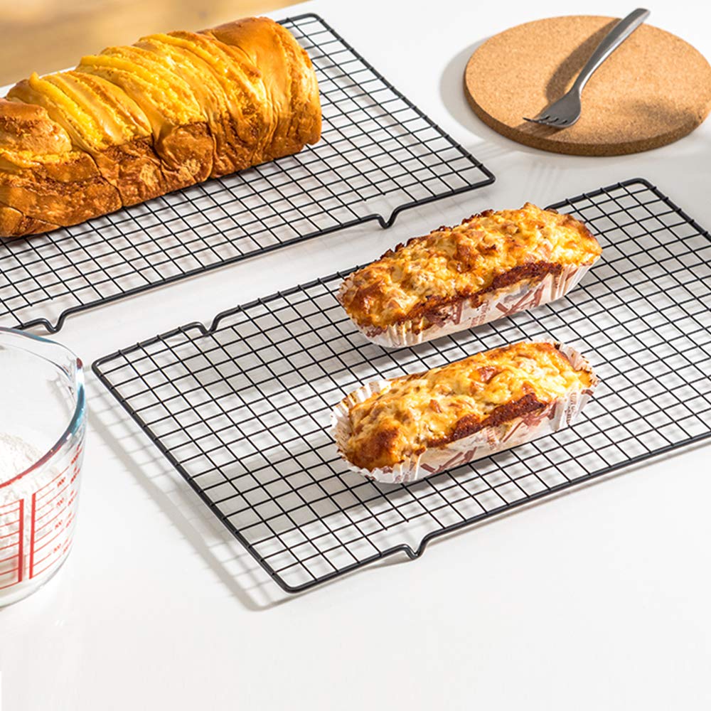 Pastel Estante de Enfriamiento Antiadherente Rejillas para Enfriar Acero Inoxidable Rejilla de Enfriamiento Bandeja de Hornear Parrilla de Alambre Accesorios para Asar, Hornear, Asar a Parrilla