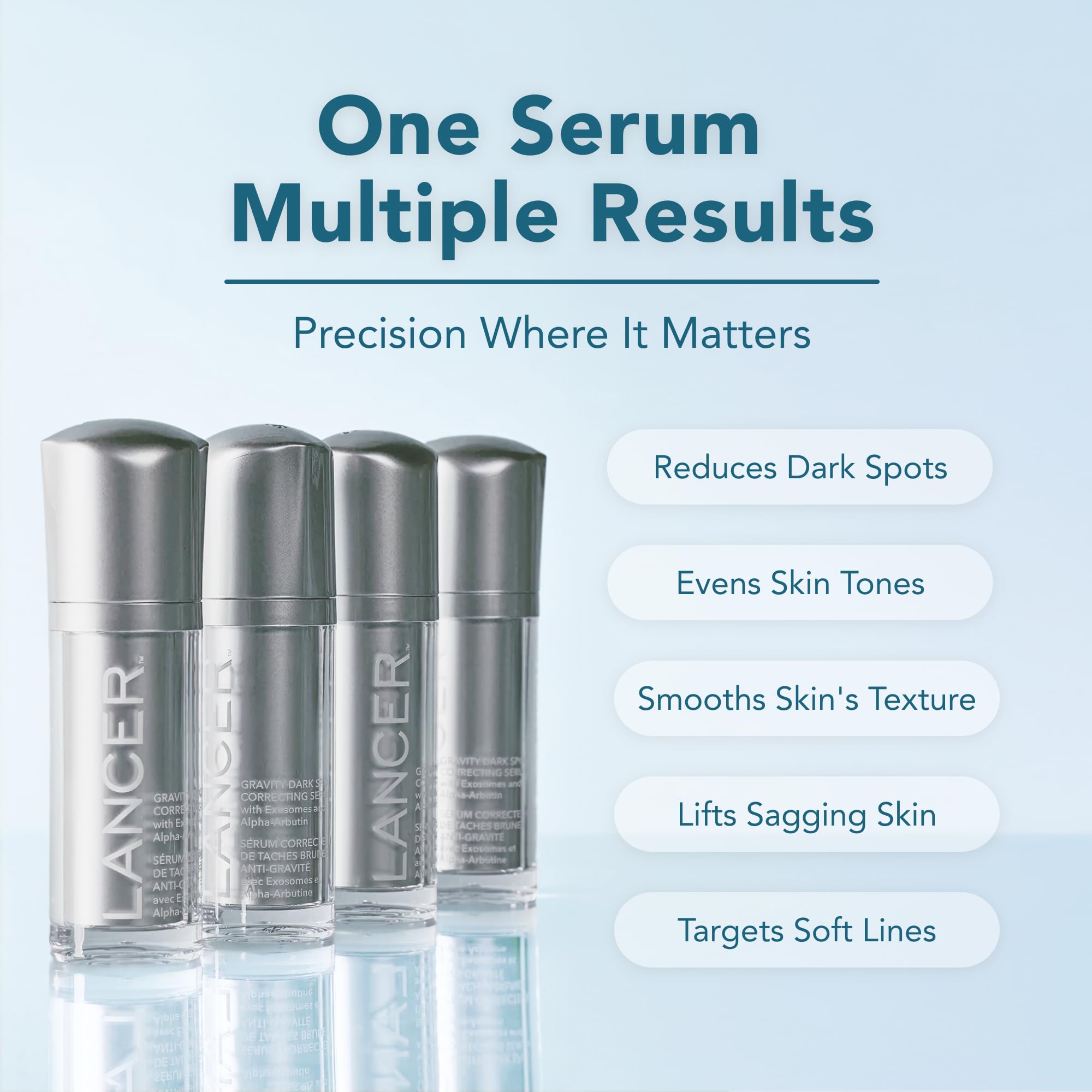 LANCER Gravity Dark Spot Correcting Serum, 1 oz – Brightening & Tone-Evening Serum with Exosomes, Alpha-Arbutin, Nonapeptide-1 & Gravityl for Dark Spot Reduction & Radiant Skin