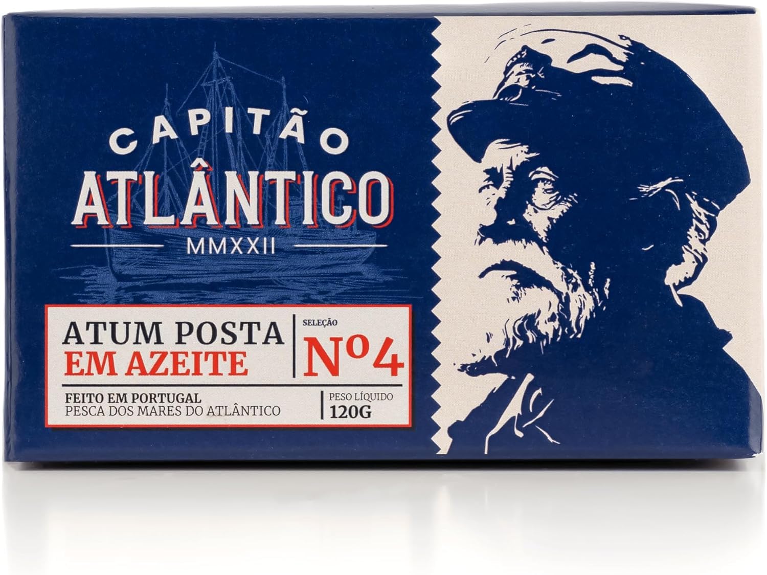 Atún en Aceite de Oliva - Pack de 4 x 120g - Conservas Portuguesas - Atún en trozos conservado en aceite de oliva - Marisco listo para comer
