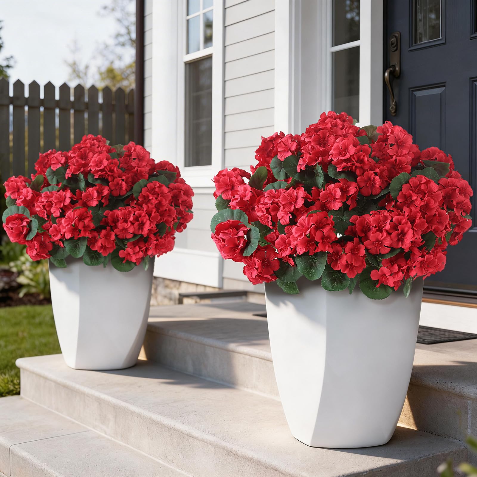 GLIDLION 24 Bundles Artificial Geranium Flowers