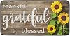 Sunflower Kitchen Rug Floor Mat Fall Washable Thankful Grateful Blessed Kitchen Mats for Floor Non Slip Cushion Comfort Mat Farmhouse Sunflower Kitchen Decor Accessories