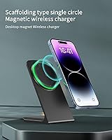 Vista 2 de Estación de carga inalámbrica magnética 15W cargador rápido para iPhone 16/16 Pro/16 Plus/16 Pro Max/15/14/13/12