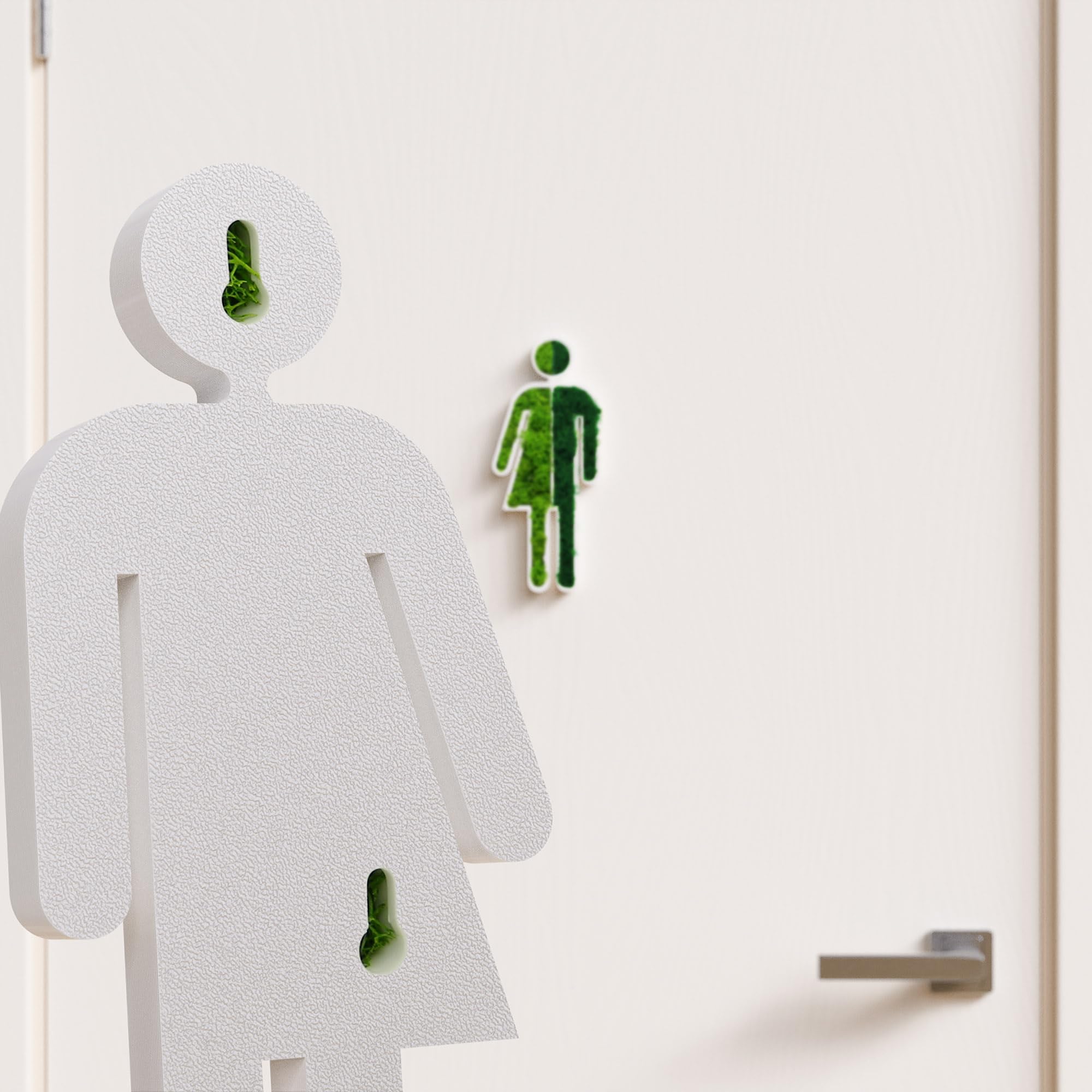 Moosschild Personalisiert Mit Namenszug – Individuelles Türschild Aus Echtem Islandmoos, Für Kinderzimmer & Büro, Schwarz Oder Weiß