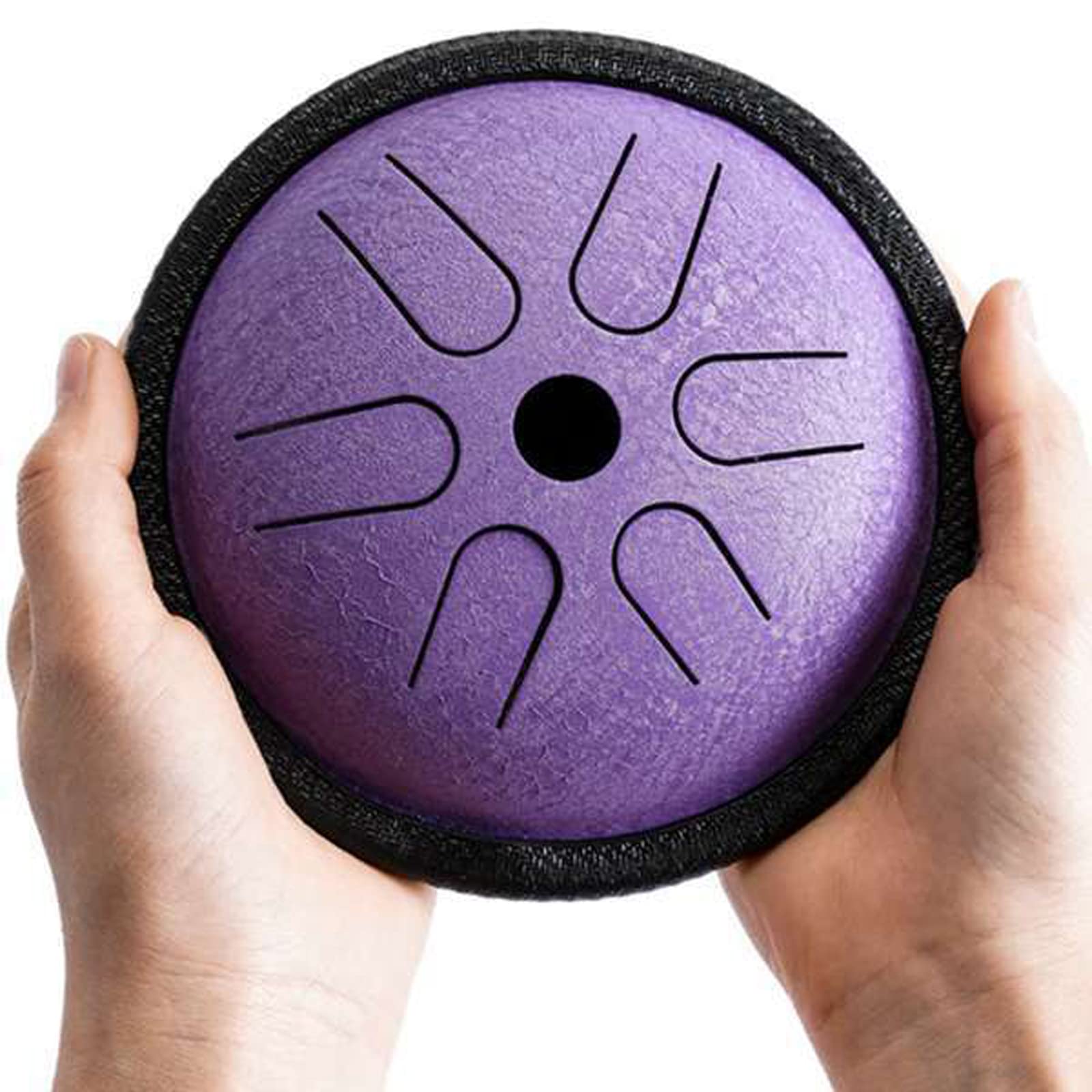 Alliage de Titane en Acier Violet 5,5 Pouces Tambour éthéré Poche Tambour à Main Instrument de Percussion à Tambour Creux