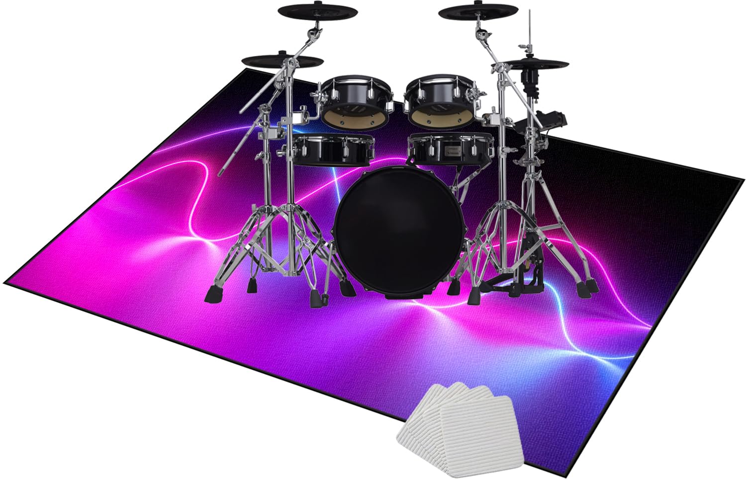 230 x 200 cm Dywaniki akustyczne | Mata z baterią elektroniczną | Mata dźwiękoszczelna antypoślizgowa | Mata bębnowa do bębna bębna bębna akustycznego bębna i innych instrumentów muzycznych