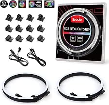 12V 4 Pin 39 Lights Digital Neon LED Strip Kit Compatible with Asus Aura, Asrock LED, Gigabyte Fusion, MSI Mystic Light, etc.