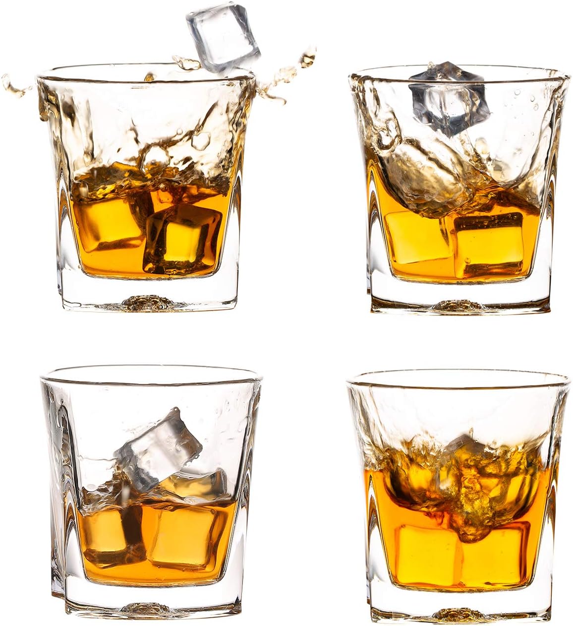 Fermus Crystal Whiskey Glasses Classic Tumbler Set of