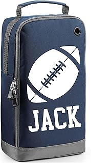 Personalised Rugby Boot Bag Shoe Bag Rugby Player Gift Shoe Sports Bag Personalised with Name Rugby Ball Design Sports Personalised Rugby Boot Bag Personalised Rugby Boot Bag Sports Gift Navy