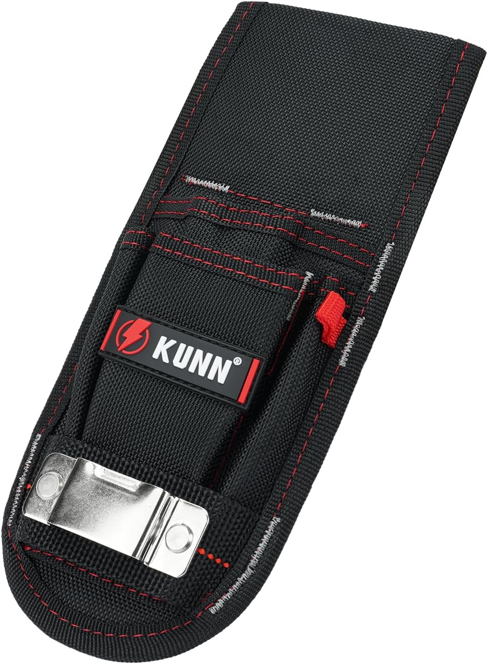 KUNN Small Tool Pouch with Belt Clip Utility 4-Pocket Pouch Holster Lightweight Small Tool Belt Pouches for Carpenters, Technicians