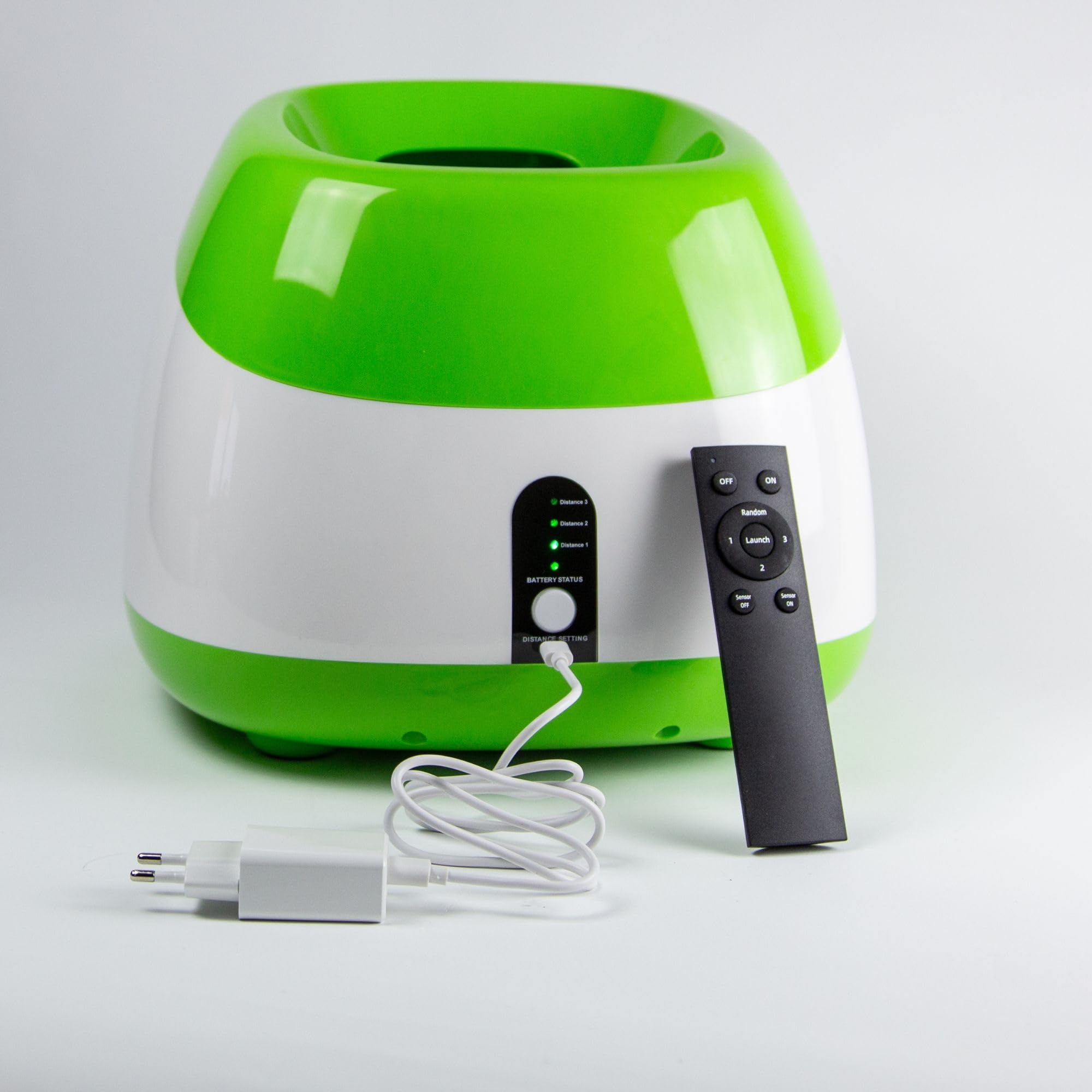Climsom Lanceur de Balles Automatique Reconditionné pour Chiens Ballouf Deluxe – Inclus 6 balles – 6 Heures d'Autonomie – Télécommande Incluse – 3 Réglages de Distance