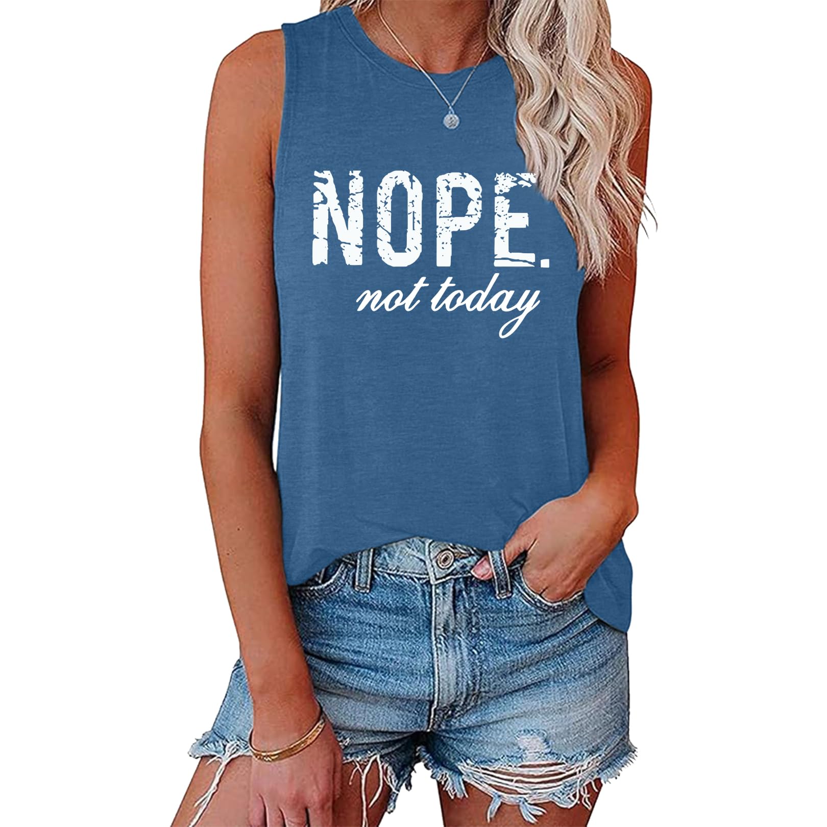 LOOKFACE Womens Sleeveless Tank Top Graphic Cute Tunic