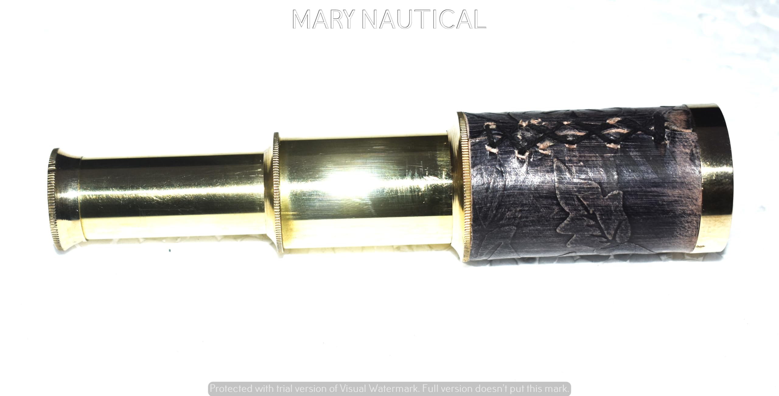 Nautical Brass Telescope, Brass Handheld Telescope Monocular for Bird Watching Hunting Hiking Travelling Collapsible..