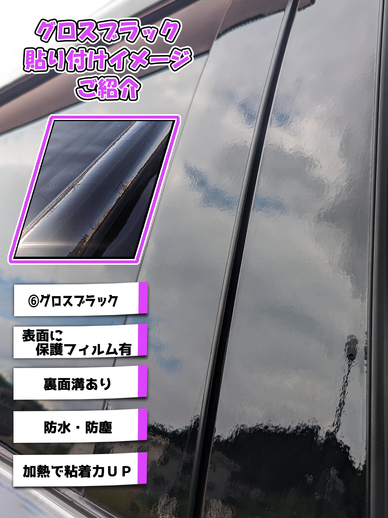 Amazon | JF1/JF2型 N-BOX ピラーシート 10P バイザー無 グロス