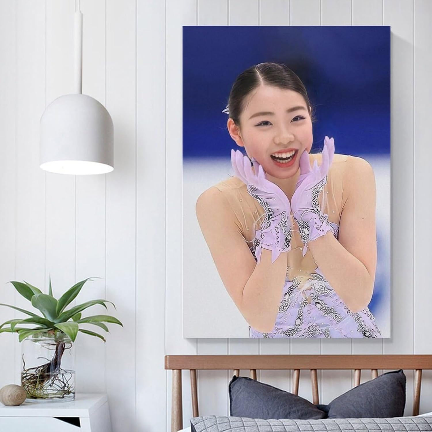 紀平梨花 きひら りか フィギュア女王 フィギュアスケート選手 写真 ポスター (5) 壁アート キャンバス プリント リビング 寝