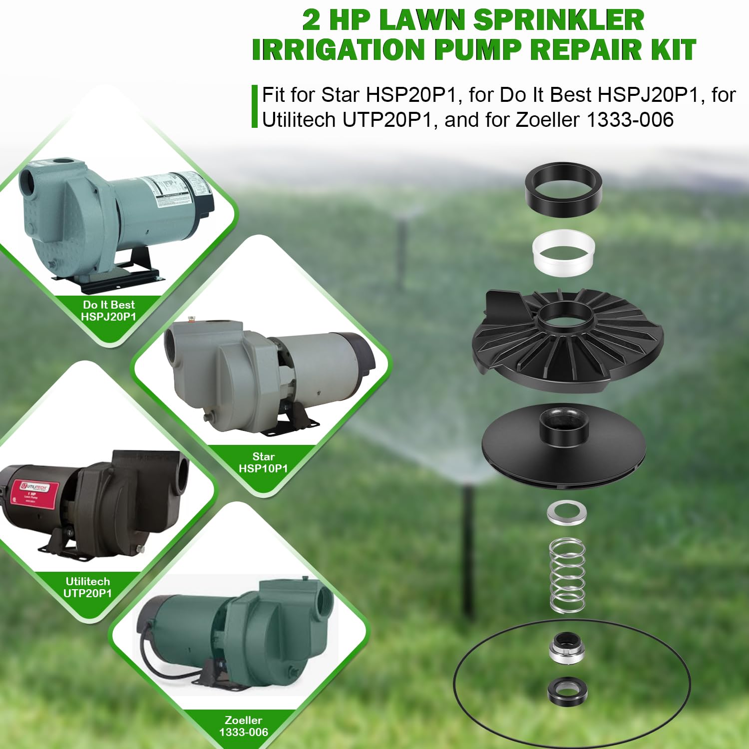 Utilitech Pump Repair Parts AEU2760 Repair Kit For Fuel Pump 2.25