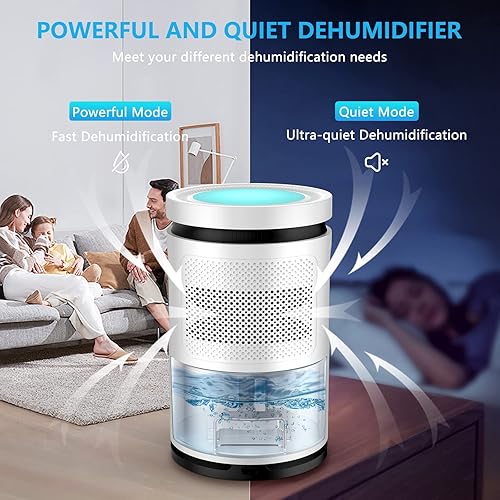 Miniatura 5 de SEAVON - Deshumidificadores para habitación del hogar de hasta 700 pies cuadrados, tanque de agua más grande de 85 onzas, deshumidificador portátil