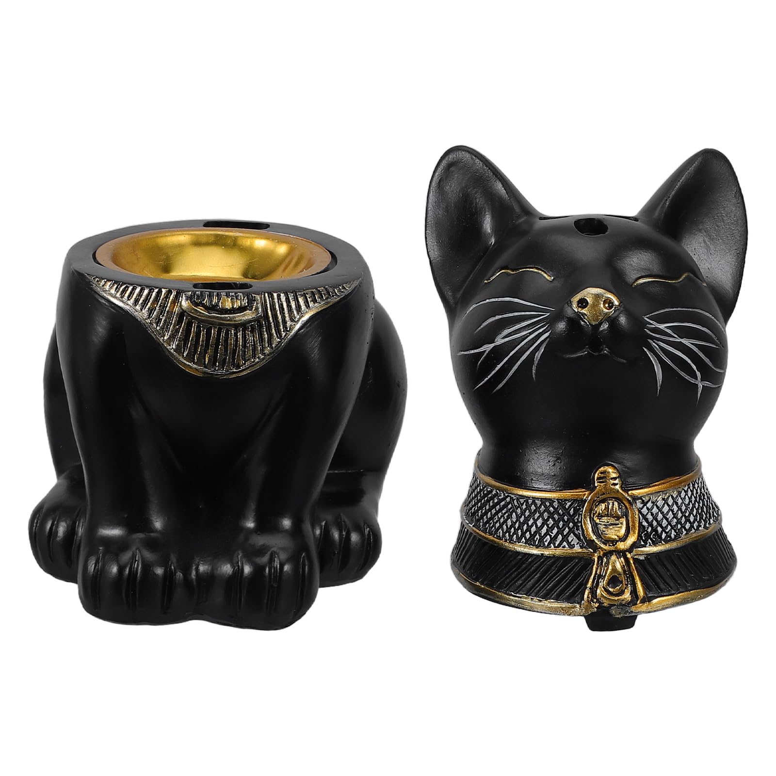 Brûleur de parfum chat égyptien diffuseur arômes relaxation contemplation