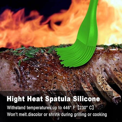 Miniatura 15 de Walfos Cepillo de silicona para pastelería, juego de cepillos para untar resistentes al calor, perfecto para hornear, parrilla de barbacoa, cocina
