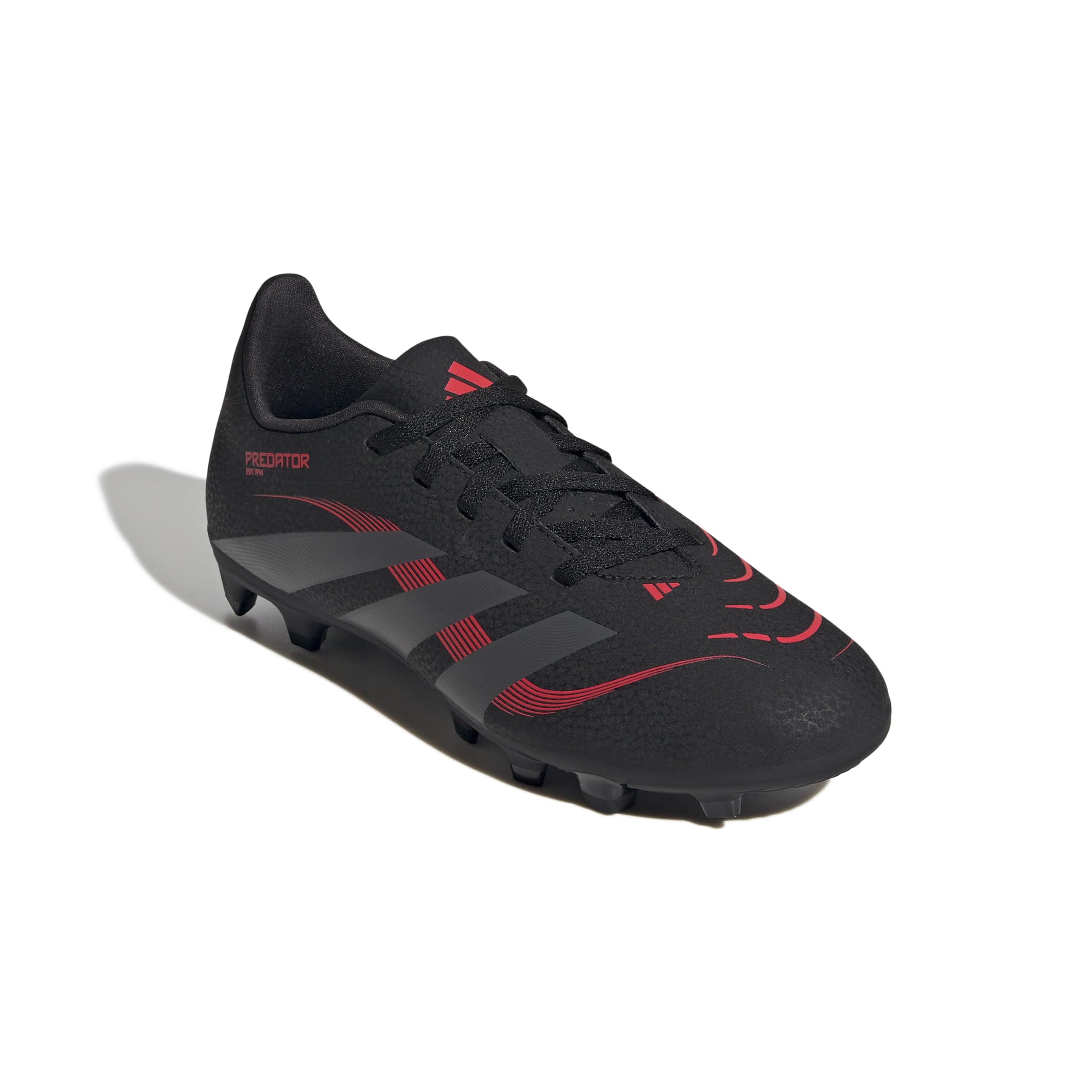 adidas Uniseks - dzieci PREDATOR Club Firm Ground/Multi Ground Football boots Kids, Core Black/Grey Four/Lucid Red, 29 EU