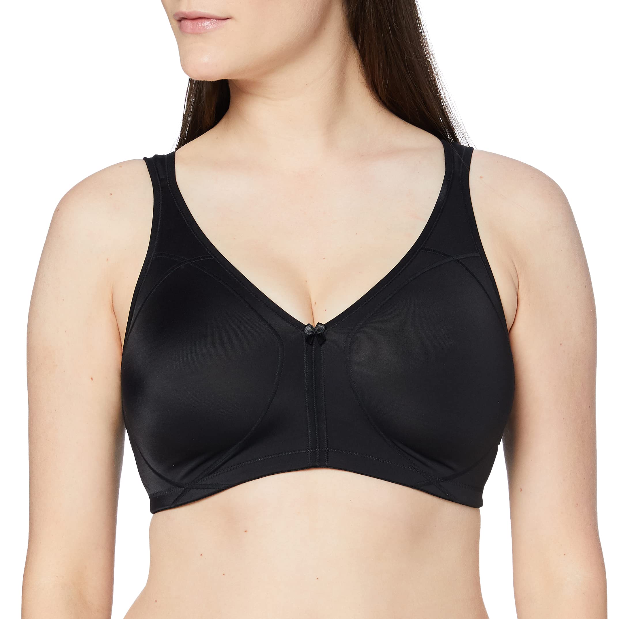 Sassa Women's Soft-BH doppelt vorgeformt Soft Cup Plain Everyday Bra, Black (Schwarz 00500), 36C (Manufacturer Size:80C)