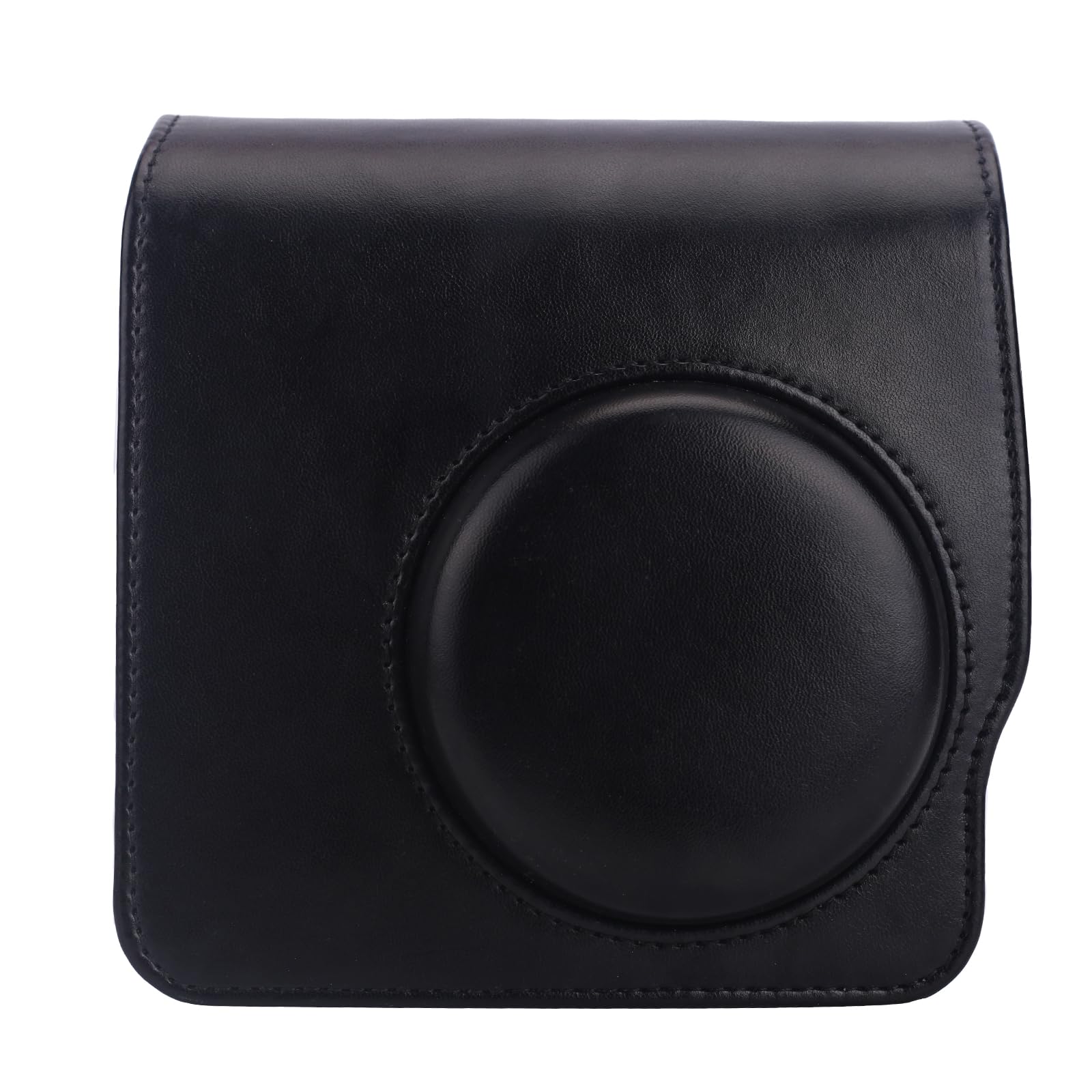 Frankmate Camera Case Compatible with Fujifilm Instax Mini SE/7+/7s/7c, PU Leather Carrying Bag with Adjustable Shoulder Strap (Black)