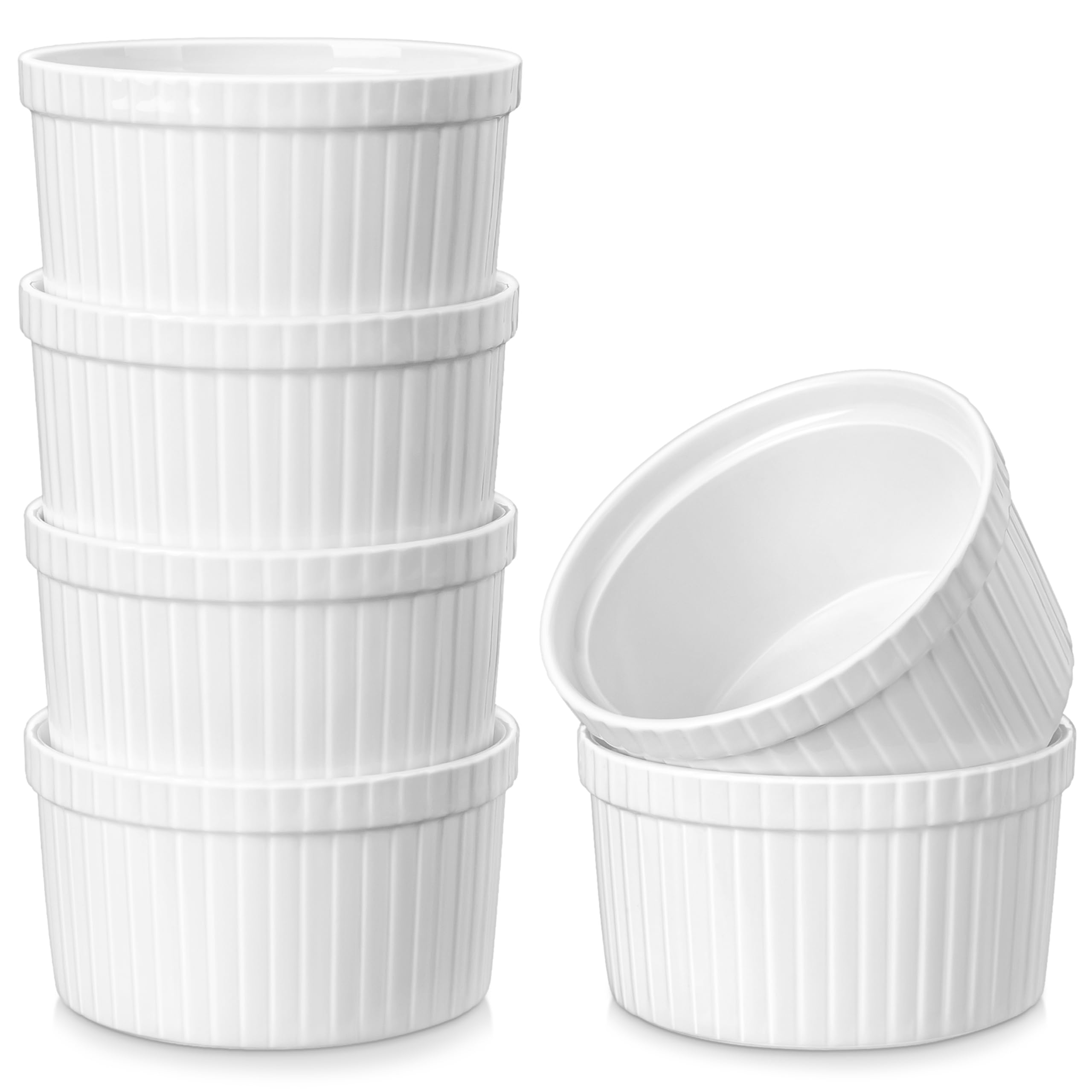 MALACASA Série BAKE, Lot De 4 Plats à Four En Céramique Avec Poignées