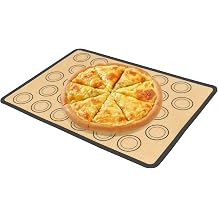 Silicone Baking Mat with 30 Circles, Non Stick Baking Mat for Macaron Cookies Pastry, Reusable Baking Mats, Silicone Circle Mats for Cake Pan
