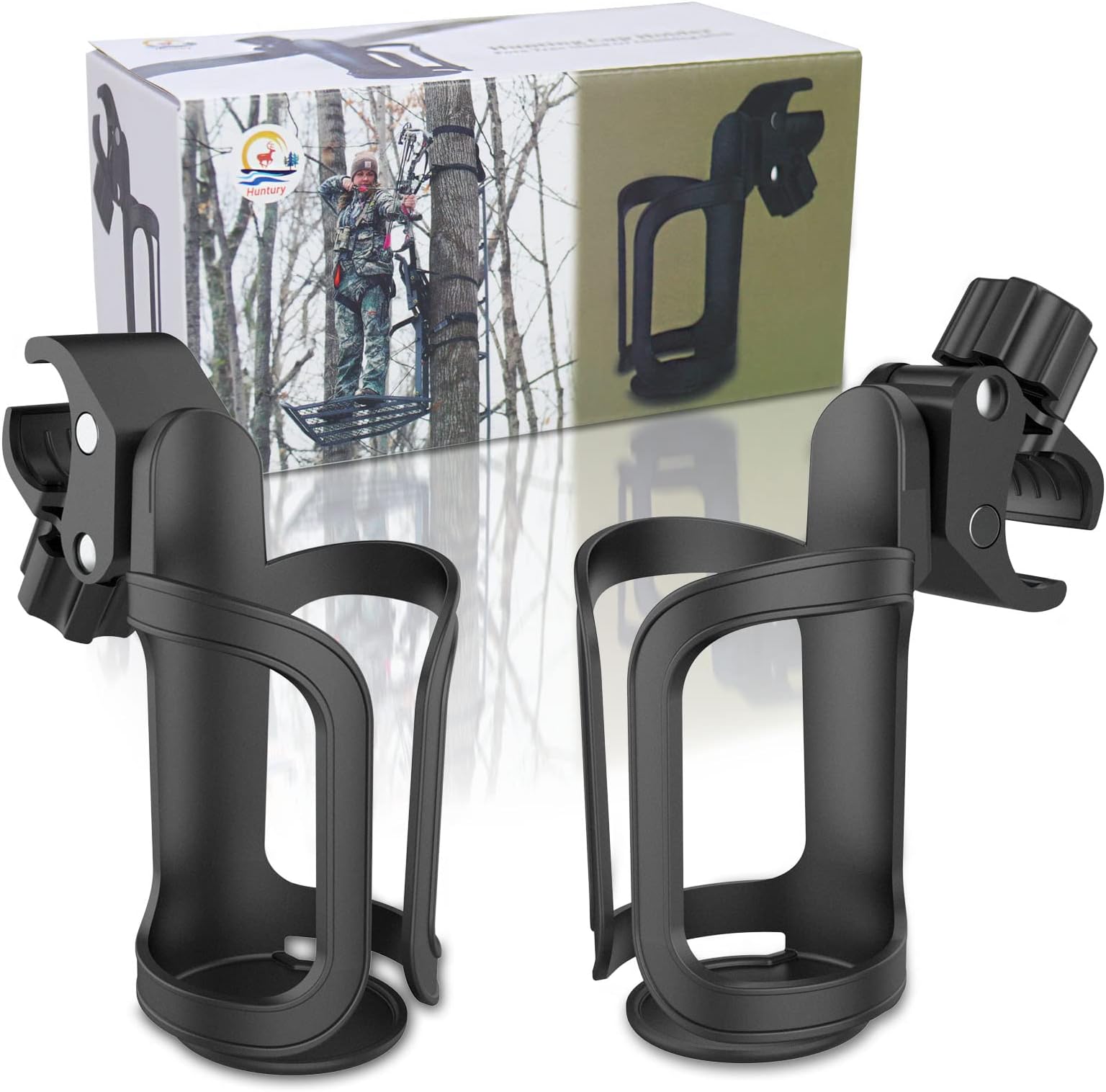 Huntury Cup Holder for Treestand Hunting, Easy Clamps On