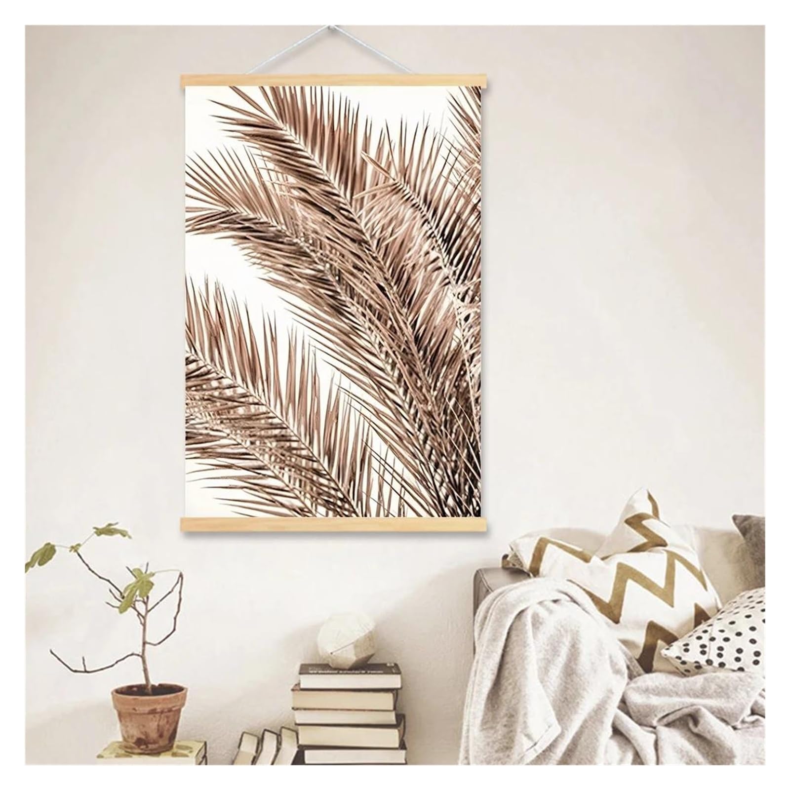 Impression sur toile peinture plantes botaniques et paysage marin C