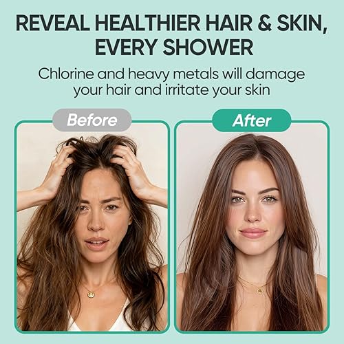 Miniatura 8 de Cobbe HD HEAVY DUTY Filtro de ducha de alto rendimiento de 2 paquetes  99% de eliminación Filtro de cabezal de ducha para agua dura, metales