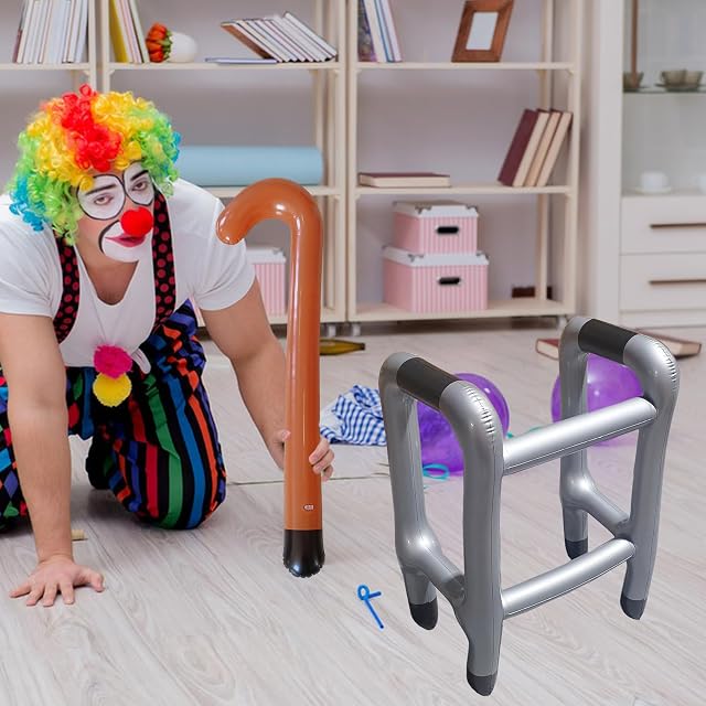 Foto 6 de 7 de CHUNLINLAODA-Andador hinchable bastón hinchable el conjunto perfecto Andador Hinchable y Bastón Juego…