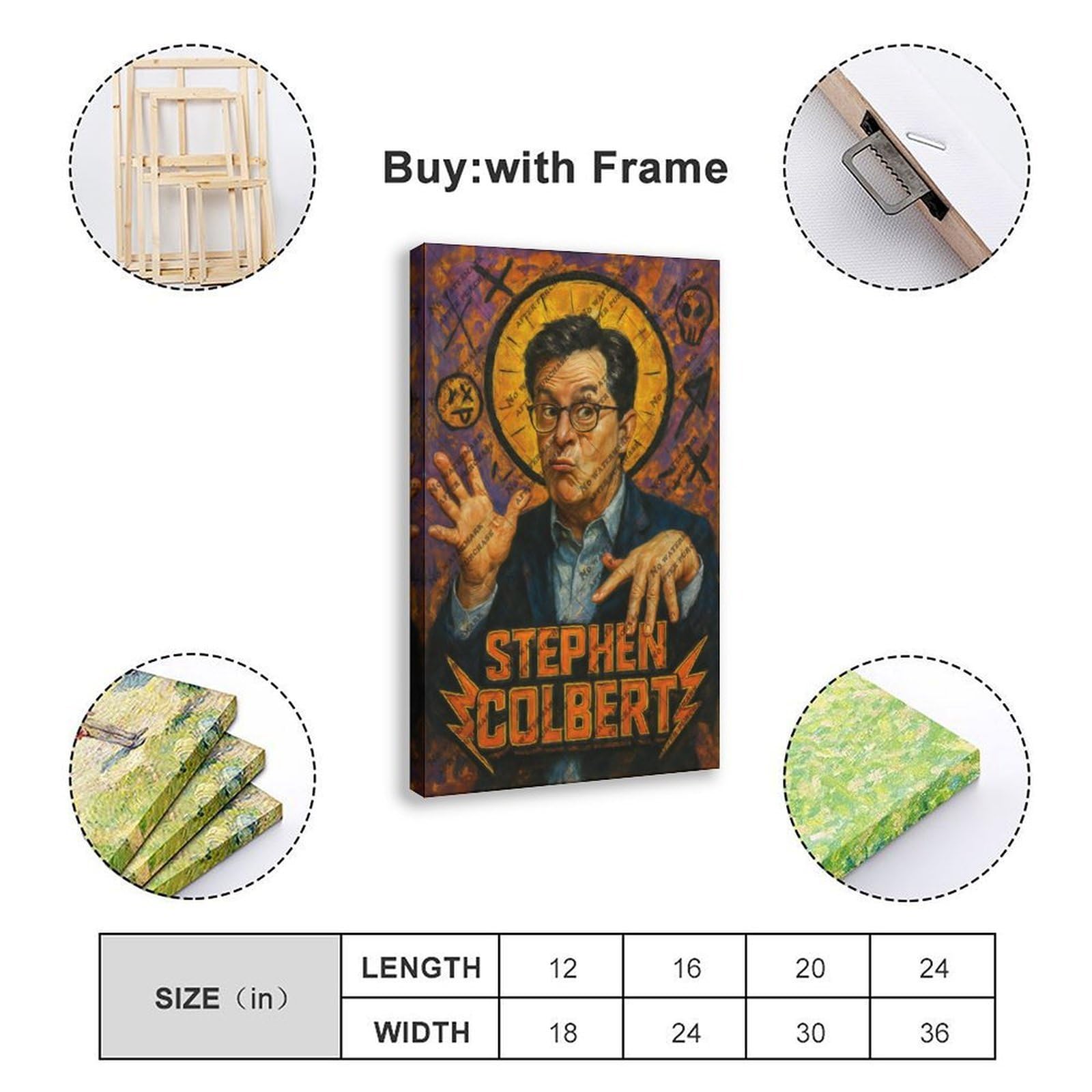 ZYGNBHL Poster della commedia dell'attore Stephen_Colbert, decorazione per sala d'intrattenimento, idea regalo, 30 x 45 cm