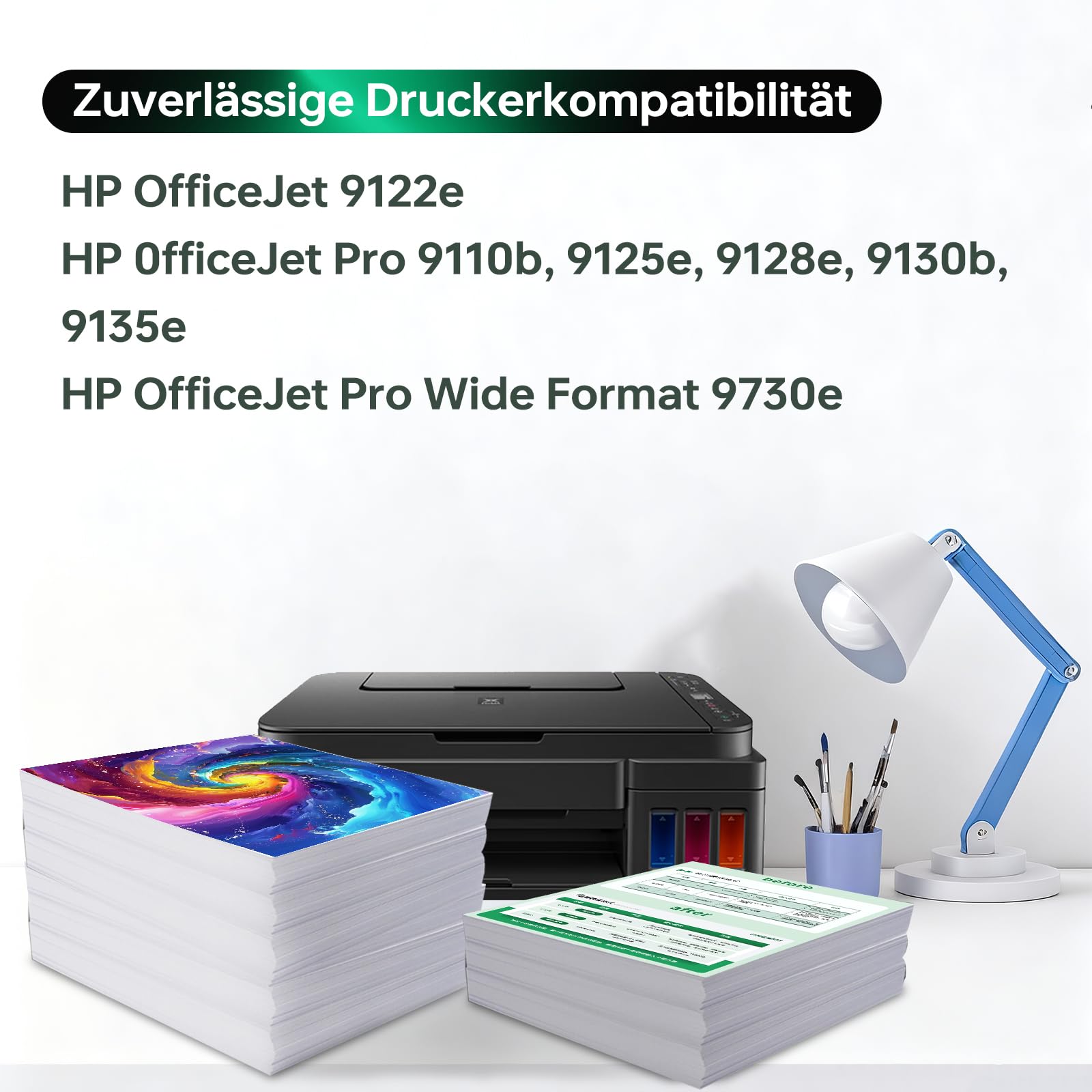 937 Tintenpatronen-Kombipack, kompatibel für HP 937XL und 937e-Serie | Ersatz für HP OfficeJet Pro 9110b, 9120b, 9130b, 9730, 9110e, 9120e, 9122e, 9125e, 9130e, 9132e, 9730e, 9720e.(4er-Pack)