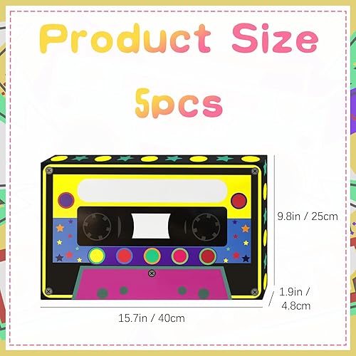 Miniatura 2 de KLAMZWJE Cajas de recuerdo de fiesta de los años 80 y 90, novedosa caja de boom para decoración de fiesta, centros de mesa de regalo, decoración