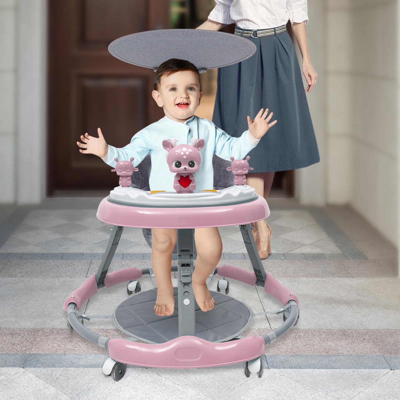 Baby Walker - Girello regolabile in altezza, per bambini a partire dai 6 ai 18 mesi