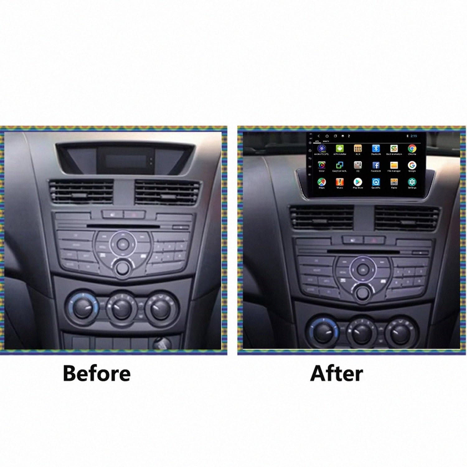 Ekran Apple Car Play, Ekran Android Auto dla Mazda BT50 BT-50 2012-2018 Odtwarzacz Wideo Car Play Mirror Link, Siri/Airplay/Aux/Radio, Odtwarzacz Bluetooth, 8 Rdzeń 8G+256G