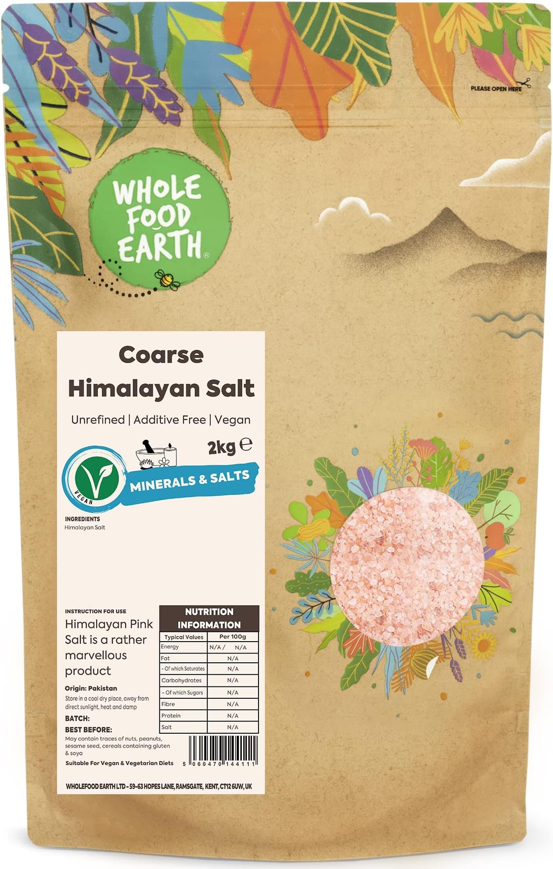 Wholefood Earth - Coarse Himalayan Rose Pink Salt 2 kg