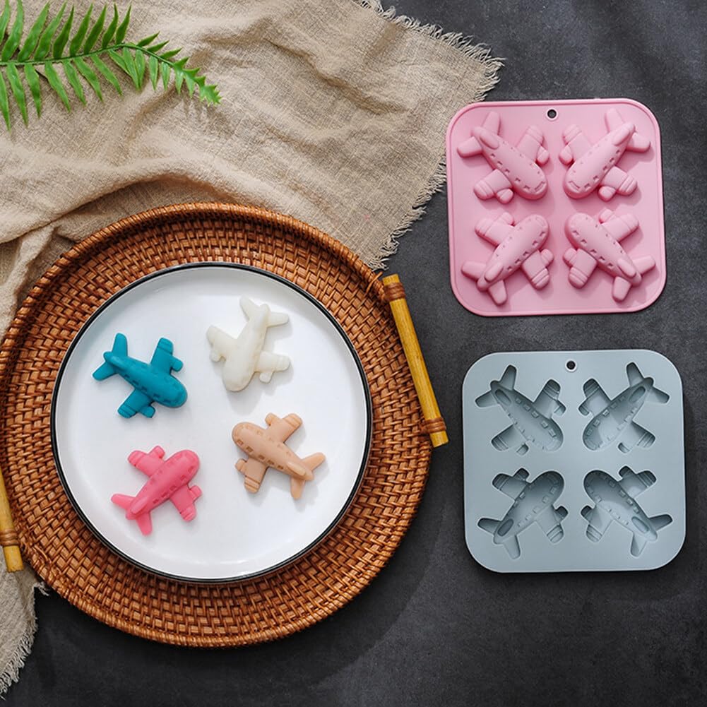 Stampi Per Cioccolato In Silicone A Forma Di Aeroplano: 6 Cavità, Resistenti Al Calore Da -40° A +230°, Per Forno E Microonde - 2